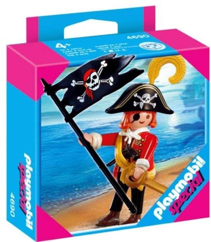 capitan pirata con bandera playmobil